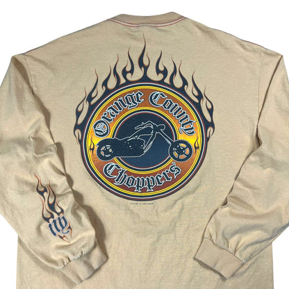 Vintage 2003 Orange County Choppers faded long sleeve print biker tee (XL)