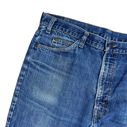 Vintage 80s Levi’s orange tabs faded patina dark wash denim jeans (36x30)
