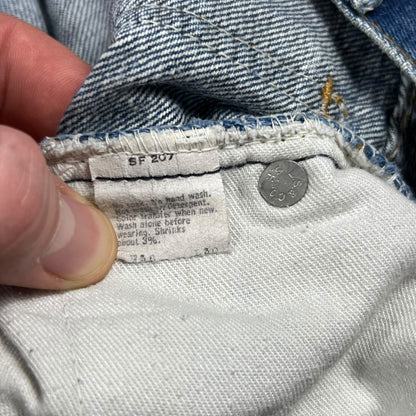 Vintage 80s Levi’s orange tabs faded patina dark wash denim jeans (36x30)