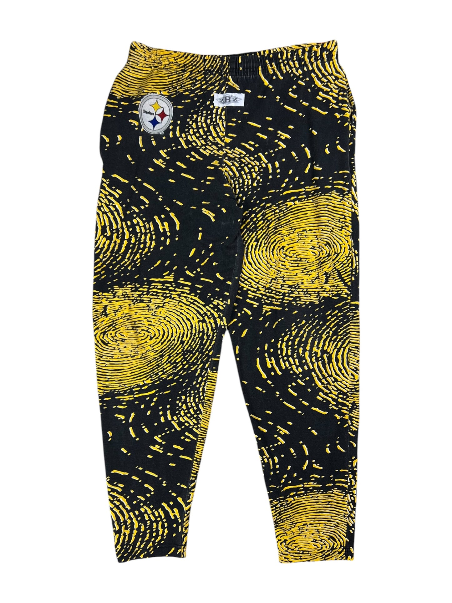 Vintage 90s Zubaz Pittsburgh Steelers NFL all over print pants (M/L)