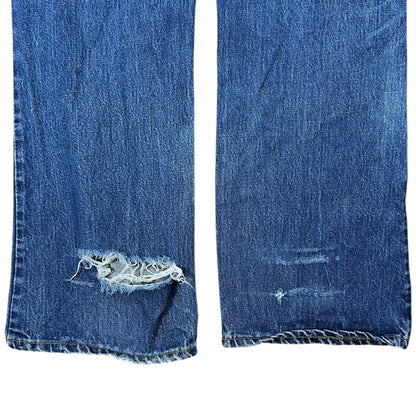 Vintage 80s Levi’s orange tabs faded patina dark wash denim jeans (36x30)