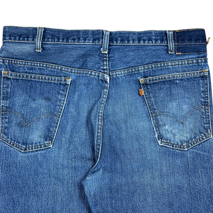 Vintage 80s Levi’s orange tabs faded patina dark wash denim jeans (36x30)