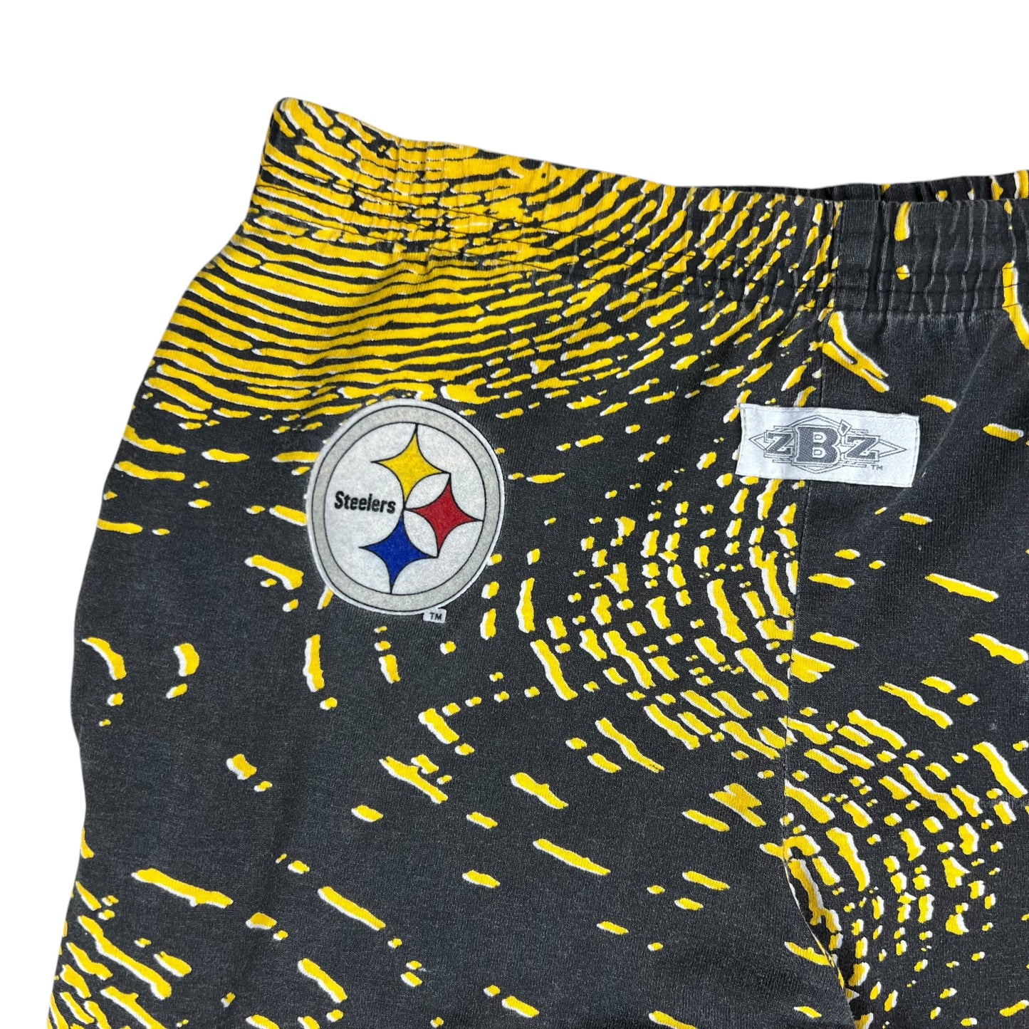 Vintage 90s Zubaz Pittsburgh Steelers NFL all over print pants (M/L)