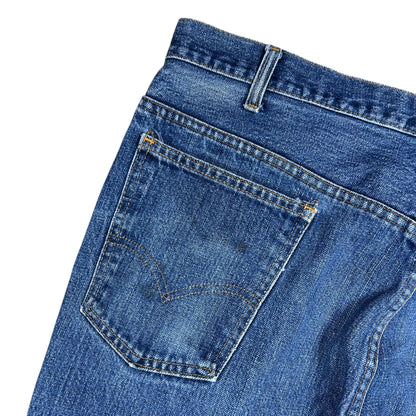 Vintage 80s Levi’s orange tabs faded patina dark wash denim jeans (36x30)