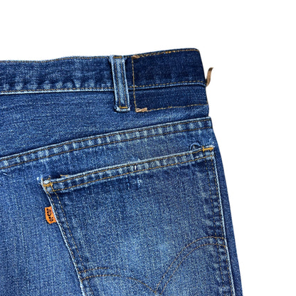 Vintage 80s Levi’s orange tabs faded patina dark wash denim jeans (36x30)