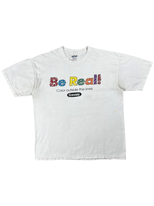 Vintage 90s Crayola Be Real! Color Outside the Lines art tee (L)