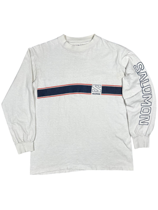 Vintage 80s Salomon outdoors long sleeve print shirt (M)