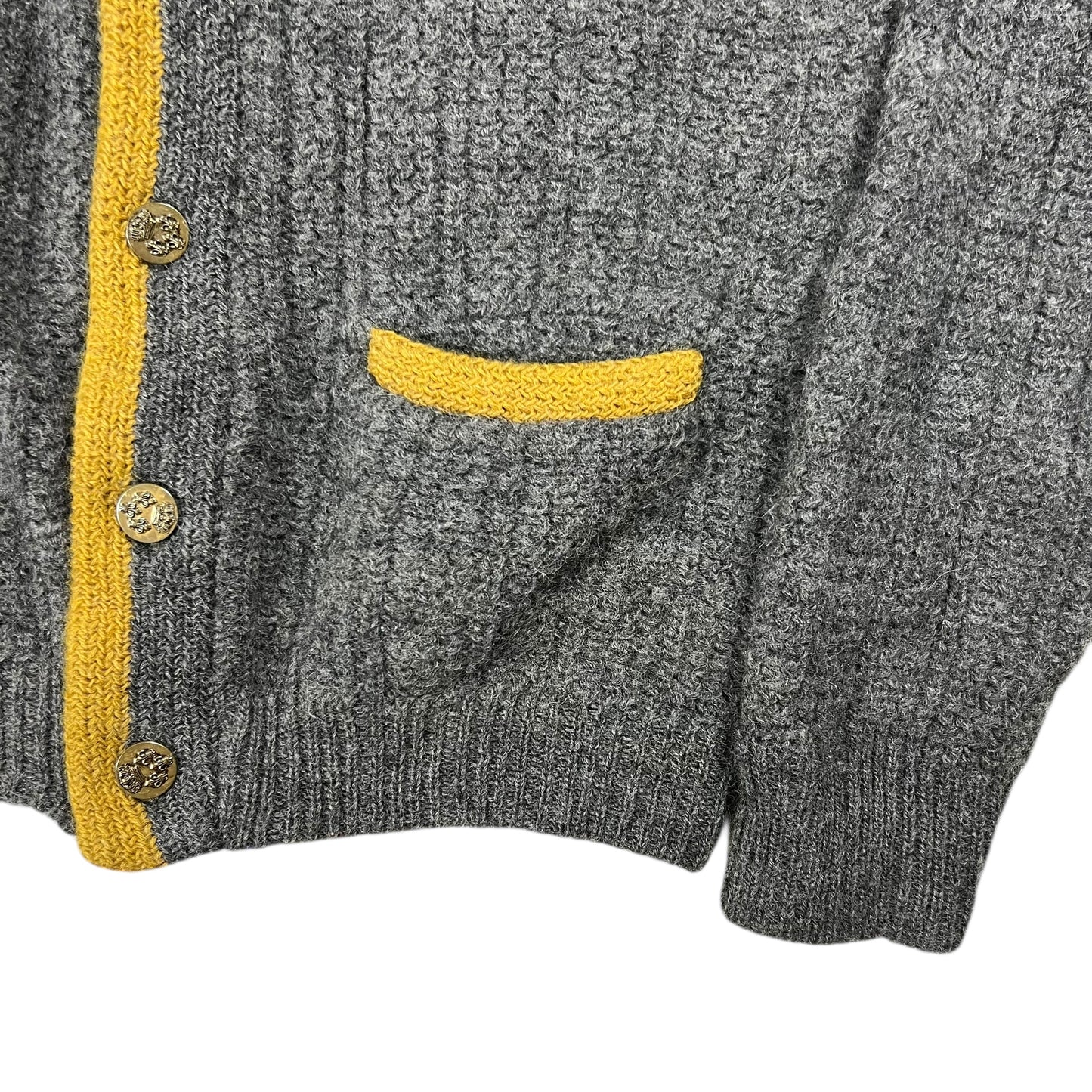 Vintage 1960s Golden Brent 100% wool shrunk cardigan sweater (S)