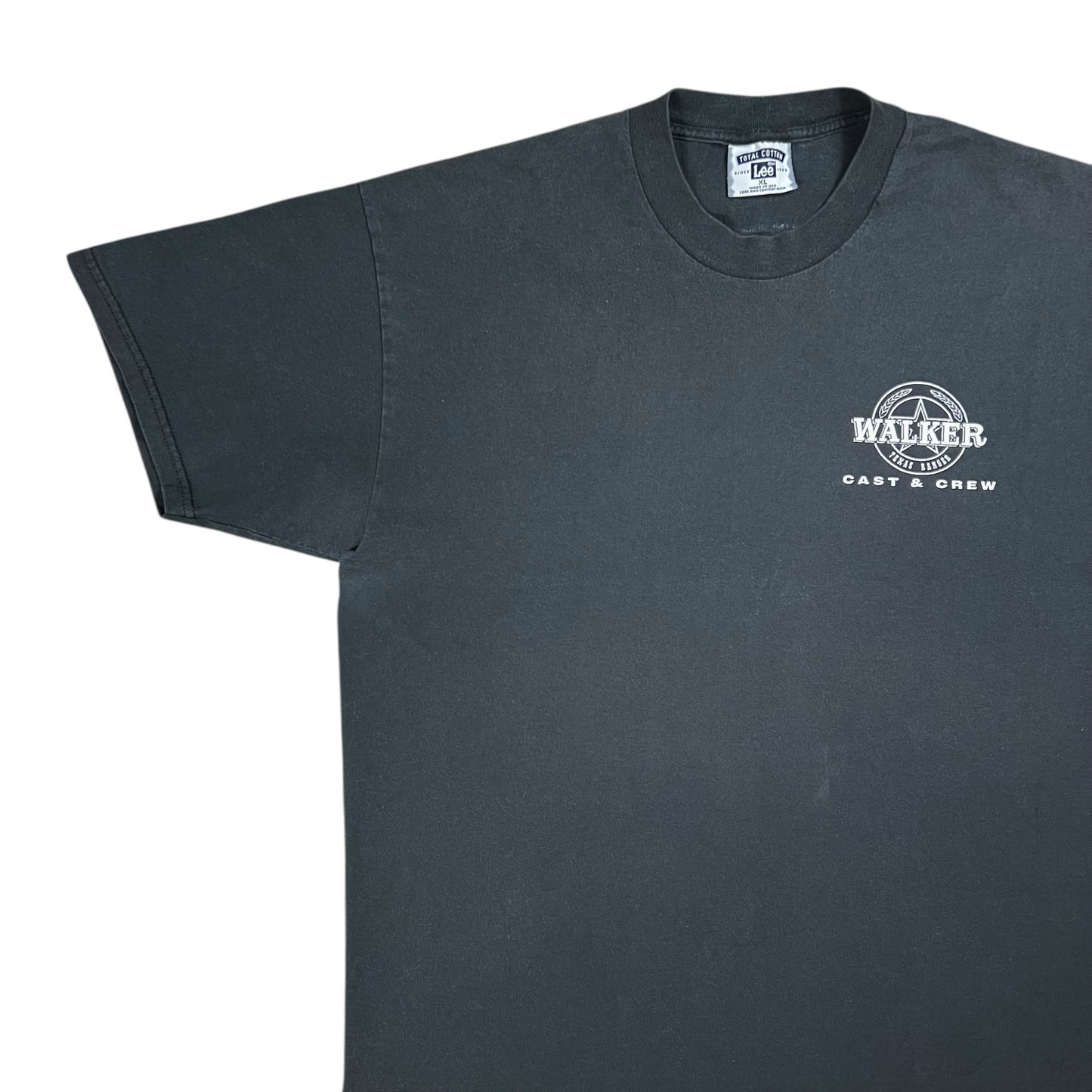 Vintage 90s Chuck Norris Walker Texas Ranger Cast & Crew faded movie tee (XL)