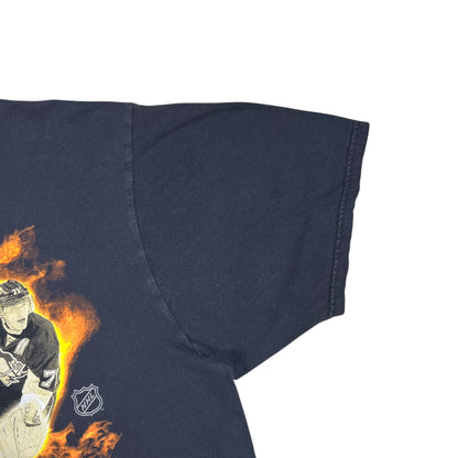Vintage Y2K Pittsburgh Penguins Burning up the Ice flames NHL tee (XL)