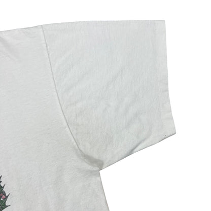 Vintage 90s Eye Dye Trippy Aliens psychedelic weed mushrooms LSD drug tee (XL)