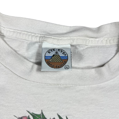 Vintage 90s Eye Dye Trippy Aliens psychedelic weed mushrooms LSD drug tee (XL)