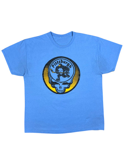 Vintage Y2K Grateful Dead Pittsburgh Penguins steal your face faded band tee (XL)
