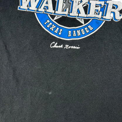 Vintage 90s Chuck Norris Walker Texas Ranger Cast & Crew faded movie tee (XL)