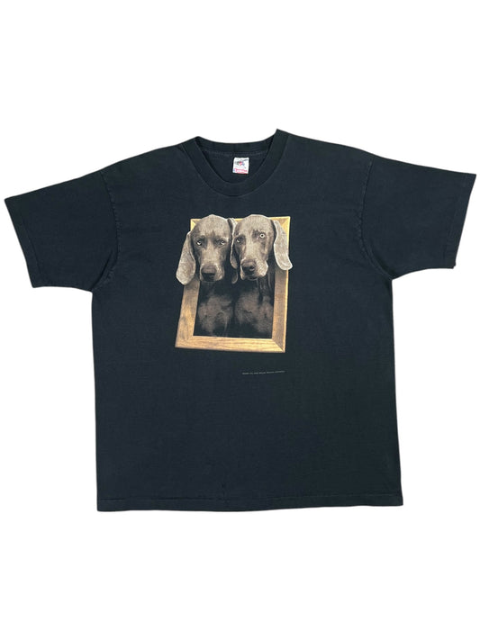 Vintage 1995 William Wegman Fotofolio dogs faded art tee (XL)