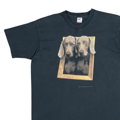 Vintage 1995 William Wegman Fotofolio dogs faded art tee (XL)