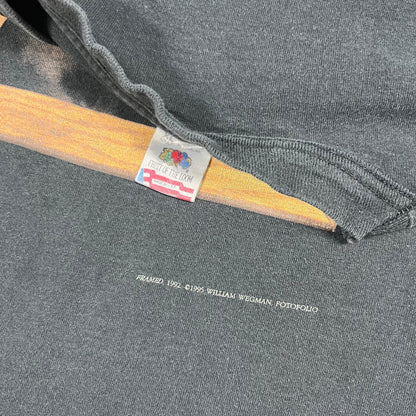 Vintage 1995 William Wegman Fotofolio dogs faded art tee (XL)