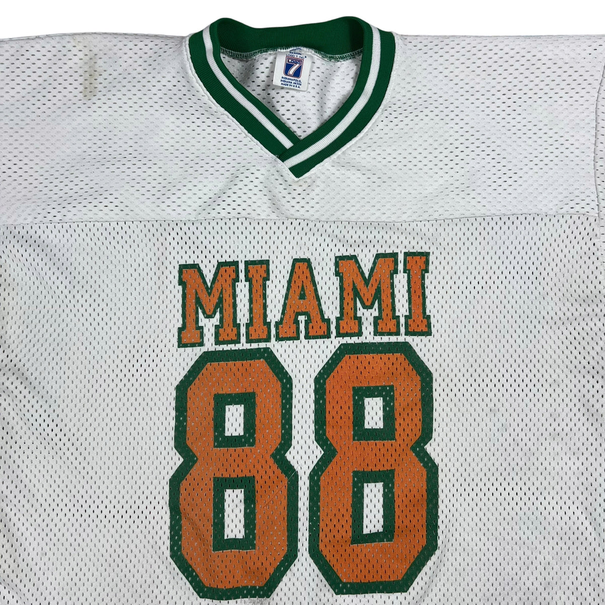 Vintage 90s Logo 7 University of Miami Hurricanes 88 football jersey (XL)