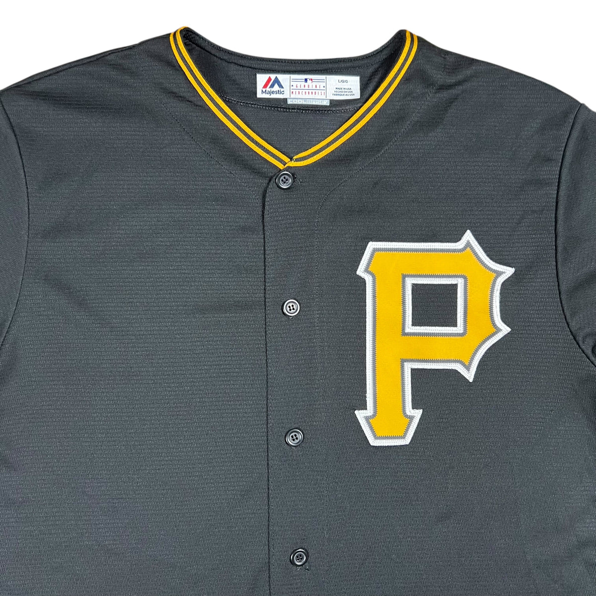 Y2K Majestic Pittsburgh Pirates USA made MLB baseball jersey (L)