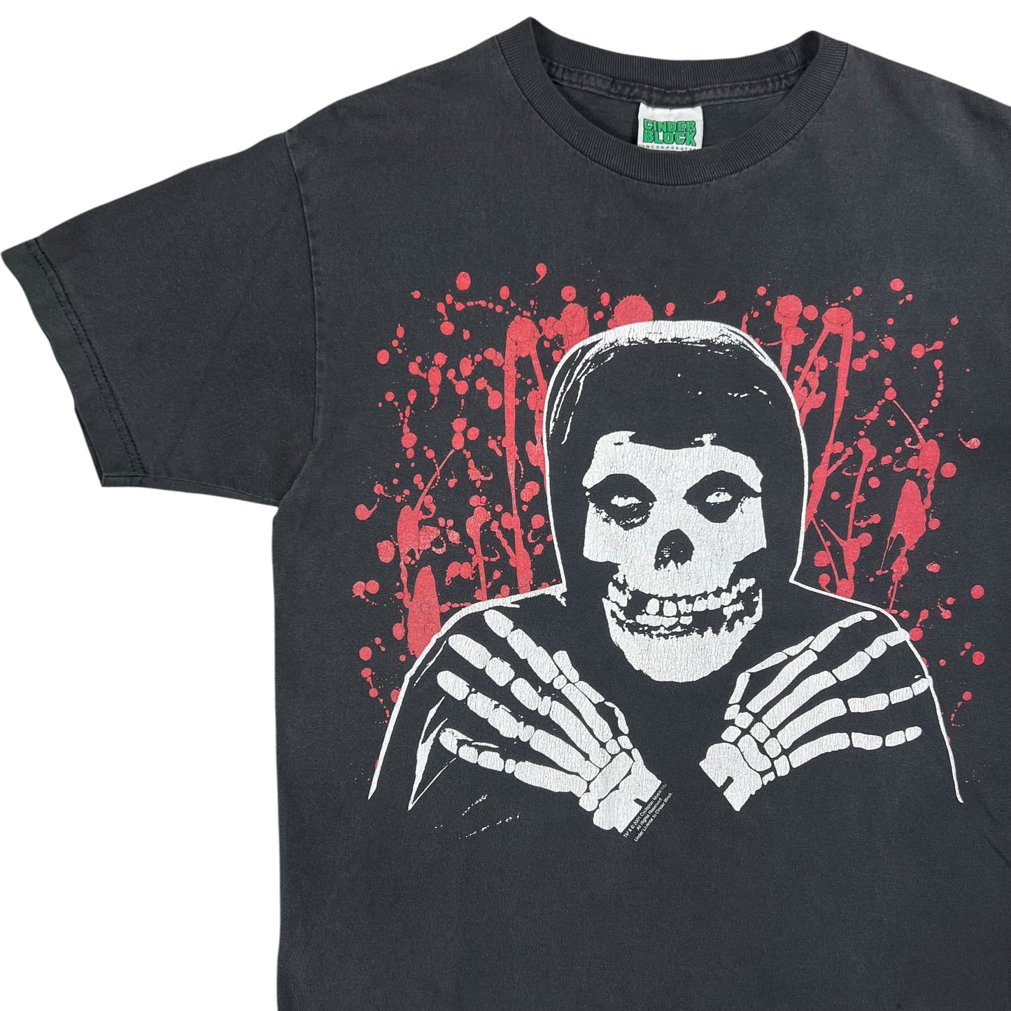 Vintage 2001 Cinder Block The Misfits faded band tee (M)