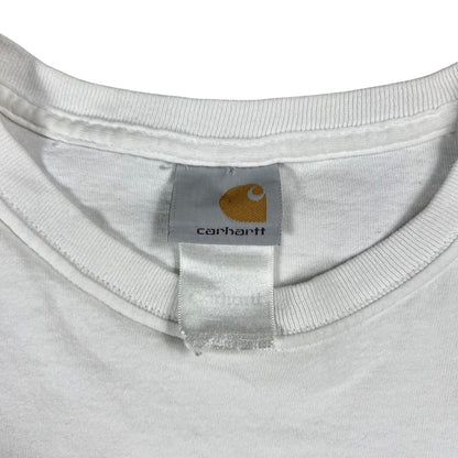 Vintage 90s Carhartt Hard At Work Since 1889 shirt shirt promo tee (XL/XXL)