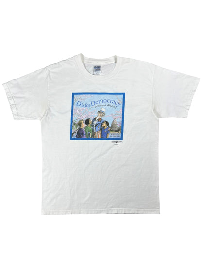 Vintage Y2K D is for Democracy Uncle Sam political tee (L)