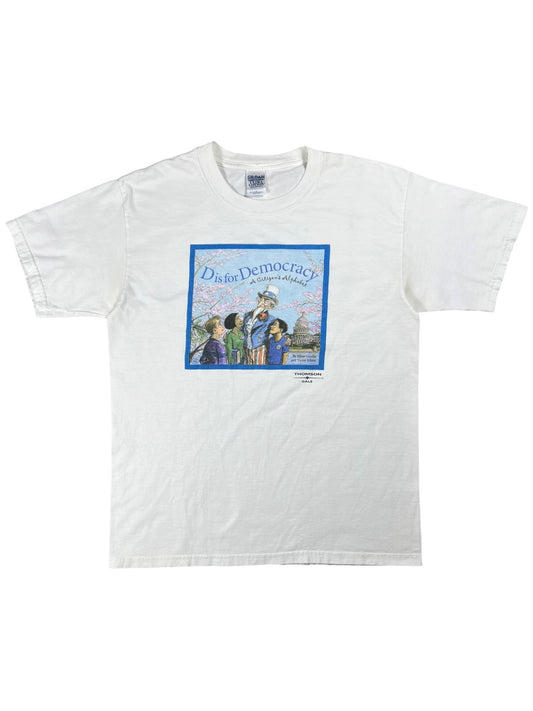Vintage Y2K D is for Democracy Uncle Sam political tee (L)