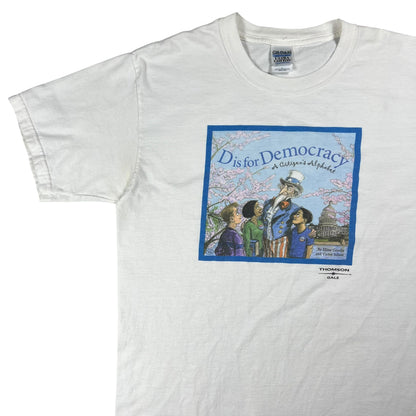 Vintage Y2K D is for Democracy Uncle Sam political tee (L)