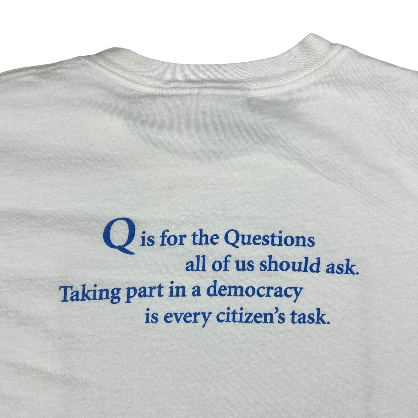 Vintage Y2K D is for Democracy Uncle Sam political tee (L)