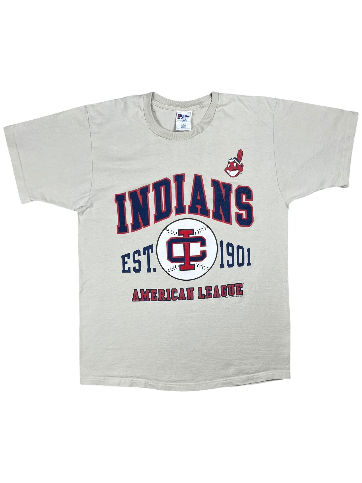 Vintage 1997 Pro Player Cleveland Indians MLB tee (L)