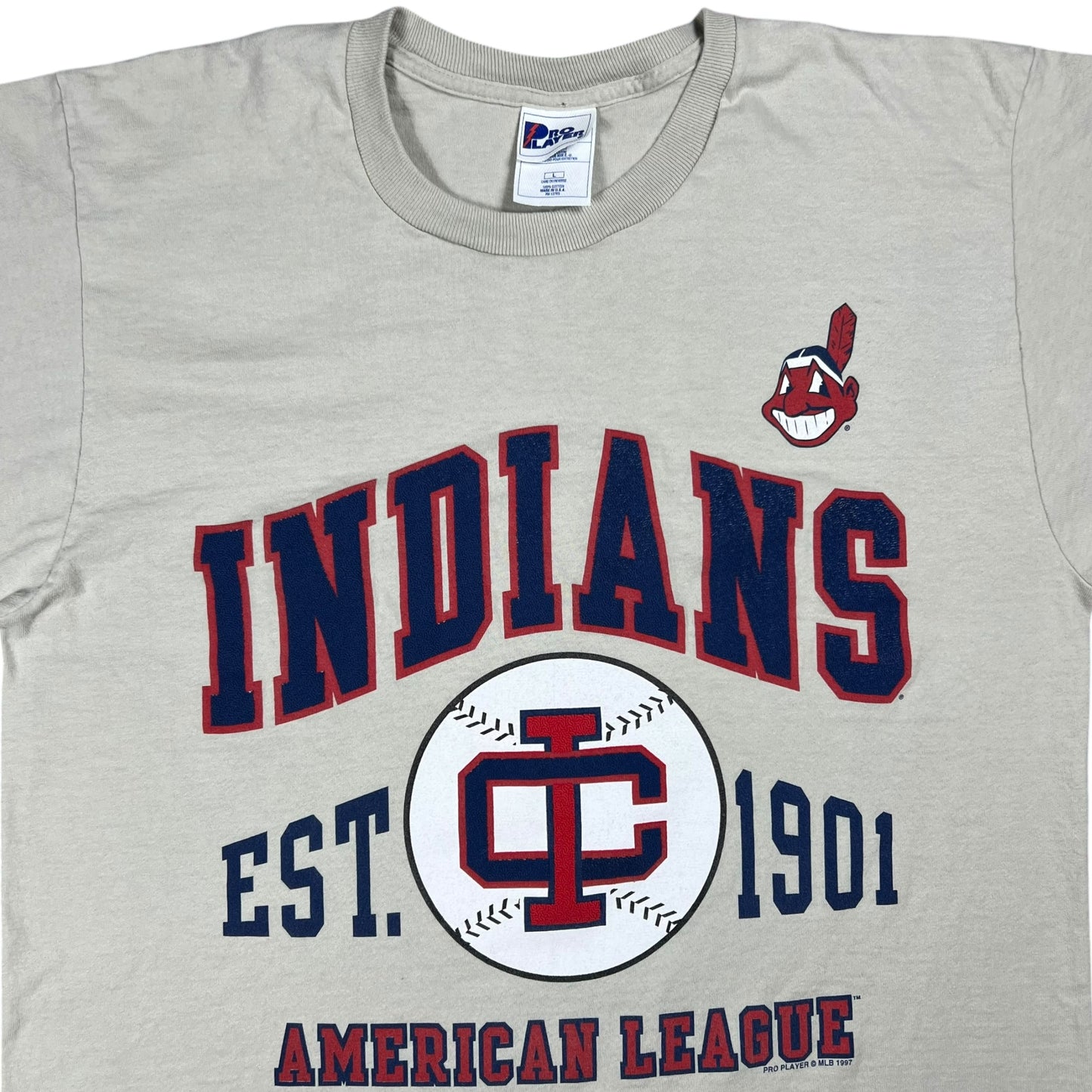 Vintage 1997 Pro Player Cleveland Indians MLB tee (L)