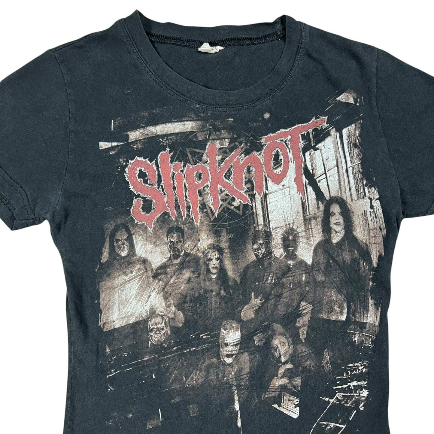 Vintage Y2K Slipknot femme baby tee style faded band tee (M)