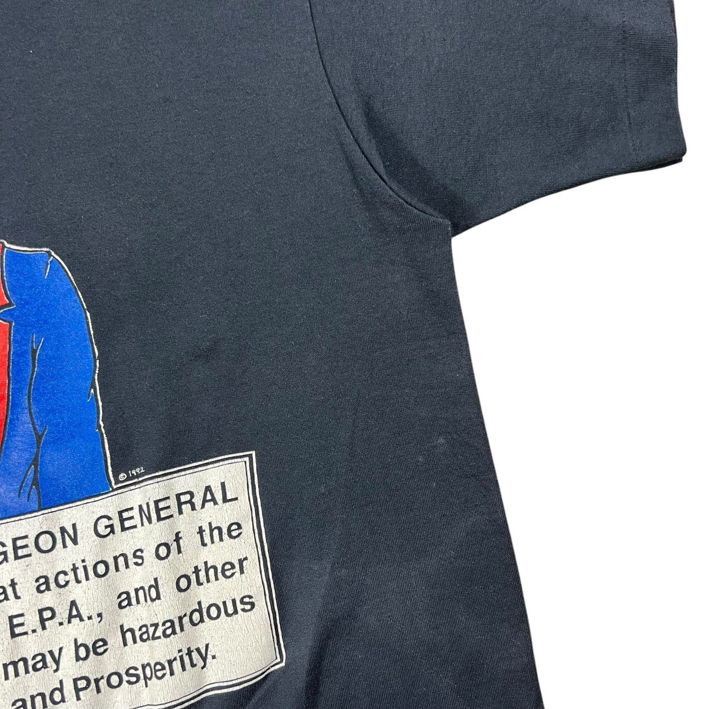 Vintage 1992 Uncle Sam Government Agencies May Be Hazardous to your health, wealth & prosperity anti government tee (L)