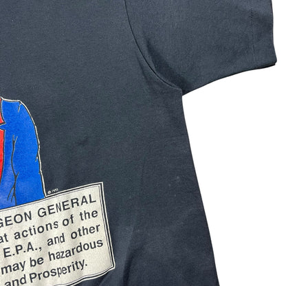 Vintage 1992 Uncle Sam Government Agencies May Be Hazardous to your health, wealth & prosperity anti government tee (L)