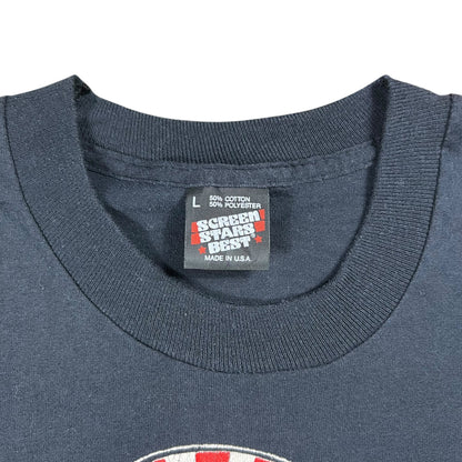 Vintage 1992 Uncle Sam Government Agencies May Be Hazardous to your health, wealth & prosperity anti government tee (L)