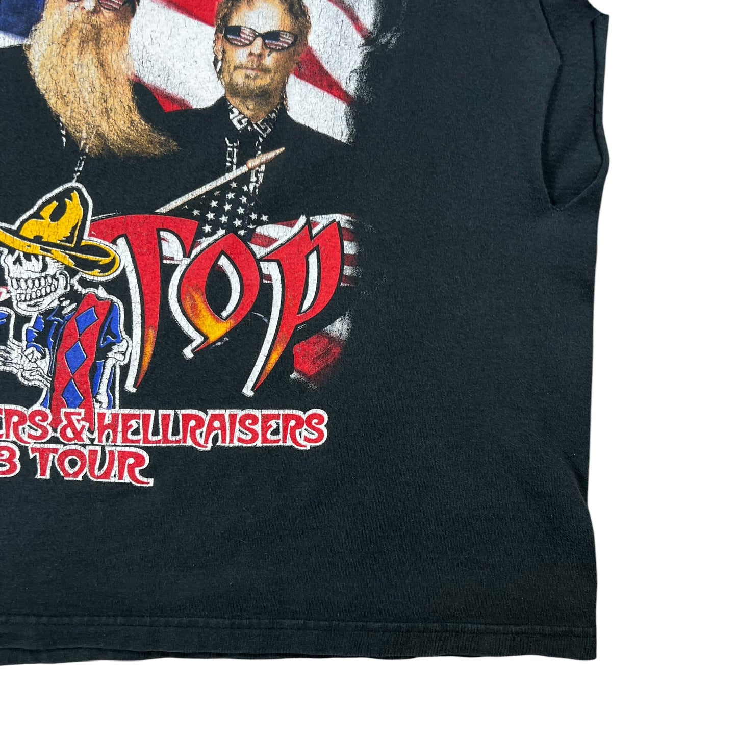 Vintage 2003 ZZ Top Beer Drinkers & Hellraisers chopped sleeveless band tee (L)
