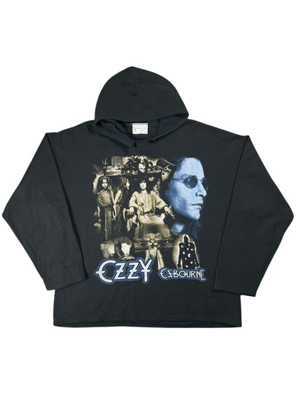 Vintage 90s Ozzy Osbourne Black Sabbath faded band hoodie (L)