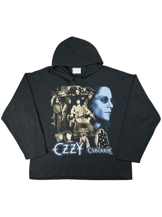 Vintage 90s Ozzy Osbourne Black Sabbath faded band hoodie (L)