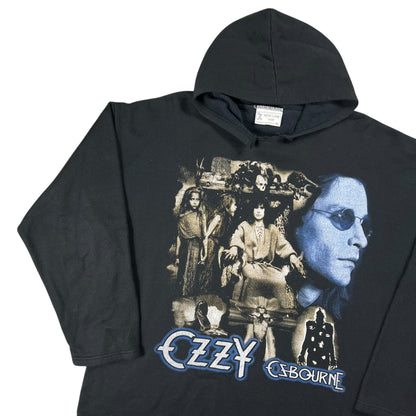 Vintage 90s Ozzy Osbourne Black Sabbath faded band hoodie (L)
