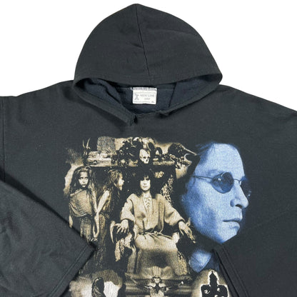 Vintage 90s Ozzy Osbourne Black Sabbath faded band hoodie (L)