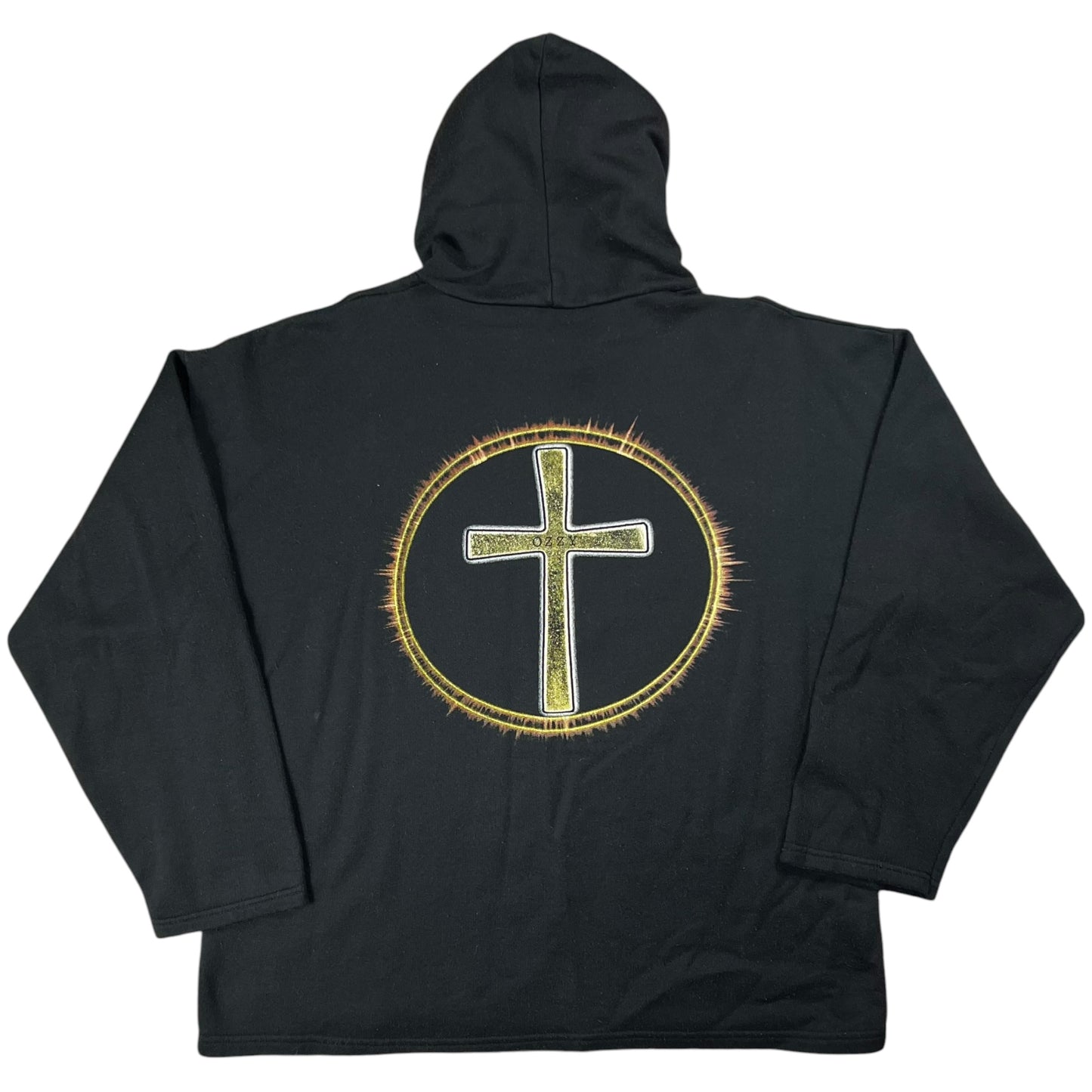 Vintage 90s Ozzy Osbourne Black Sabbath faded band hoodie (L)