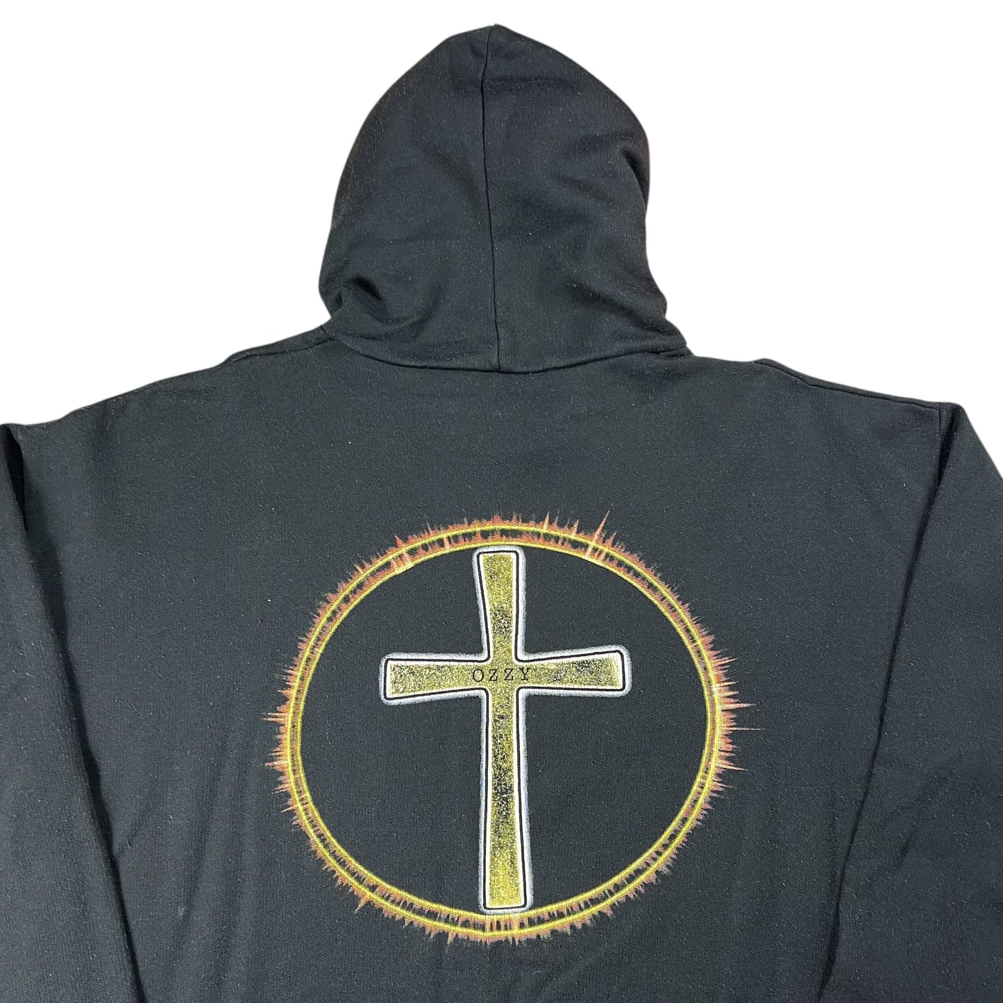 Vintage 90s Ozzy Osbourne Black Sabbath faded band hoodie (L)