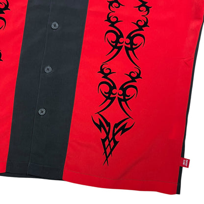 Vintage Y2K JNCO Jeans tattoo designblack red Hawaiian shirt (XL)