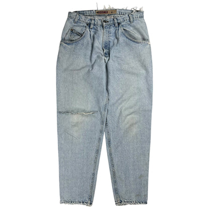 Vintage Y2K Levi’s Silver Tabs distressed light wash tapered denim jeans (33x31)