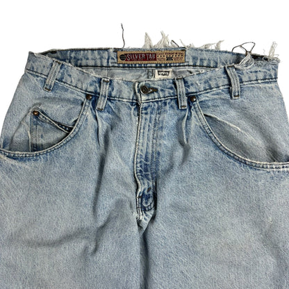 Vintage Y2K Levi’s Silver Tabs distressed light wash tapered denim jeans (33x31)