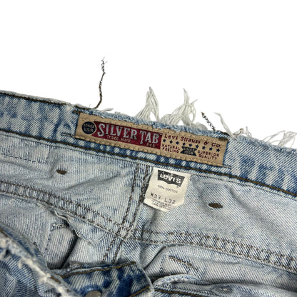Vintage Y2K Levi’s Silver Tabs distressed light wash tapered denim jeans (33x31)