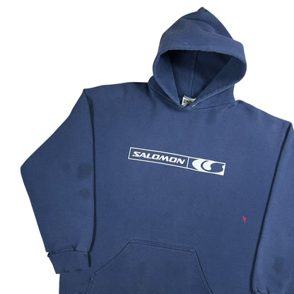 Vintage 90s Salomon Snowboards Outdoors faded hoodie (XL)