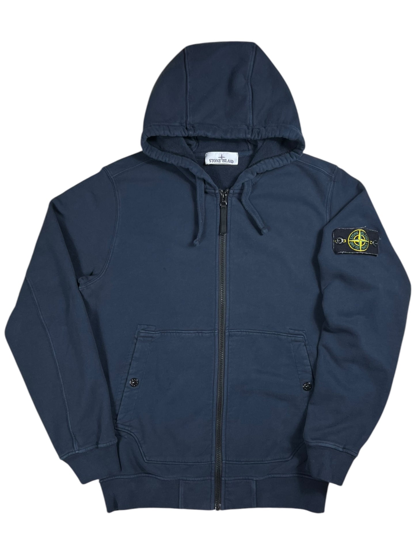 Stone Island authentic full zip up navy blue hoodie sweatshirt (M)