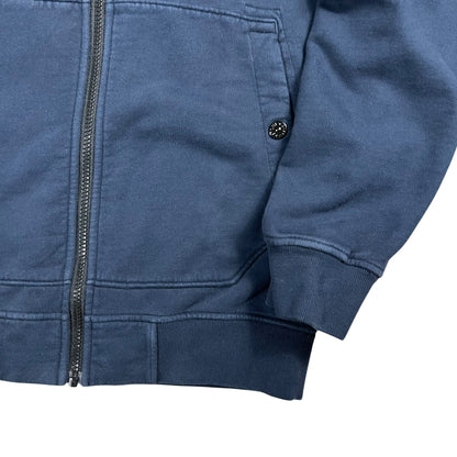 Stone Island authentic full zip up navy blue hoodie sweatshirt (M)