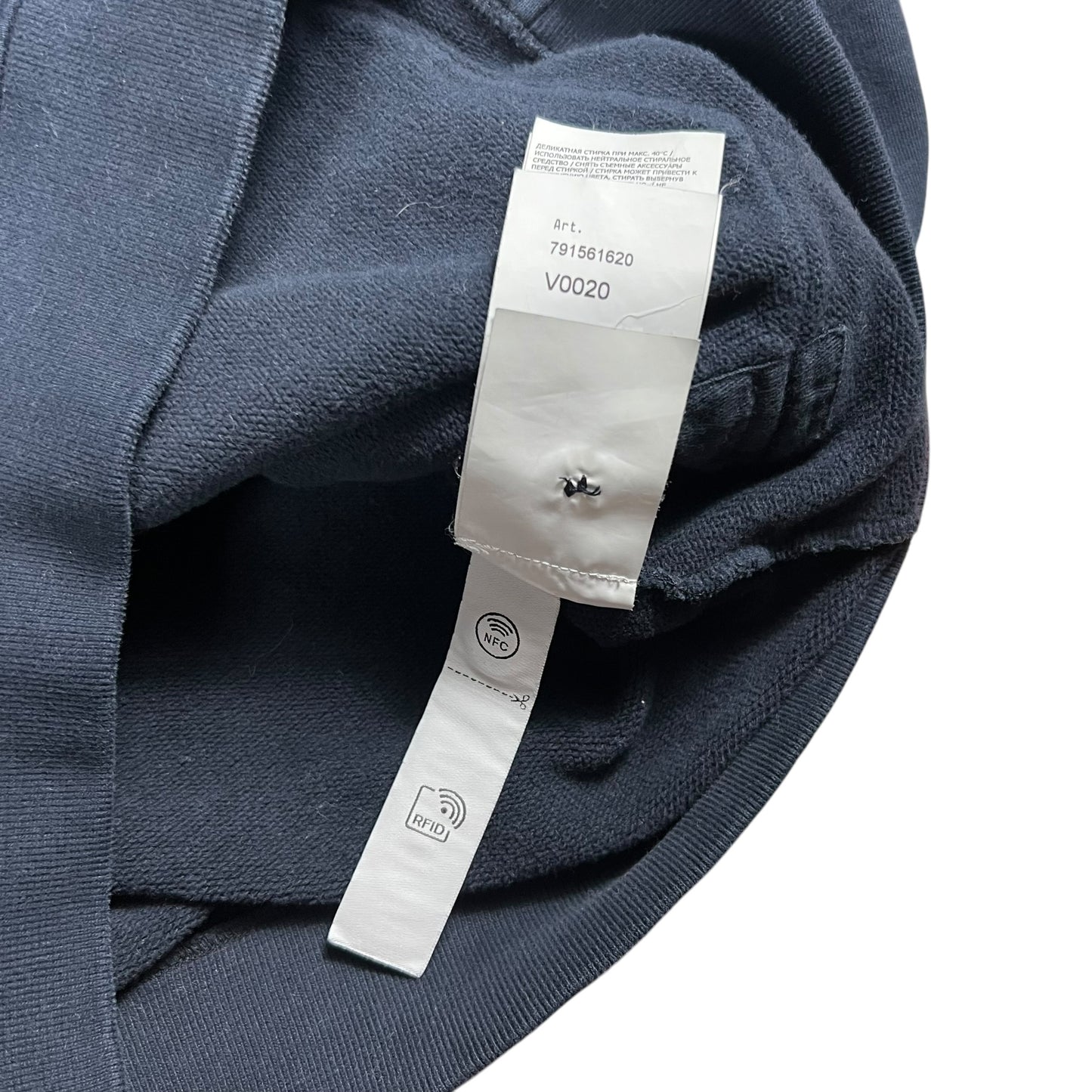 Stone Island authentic full zip up navy blue hoodie sweatshirt (M)